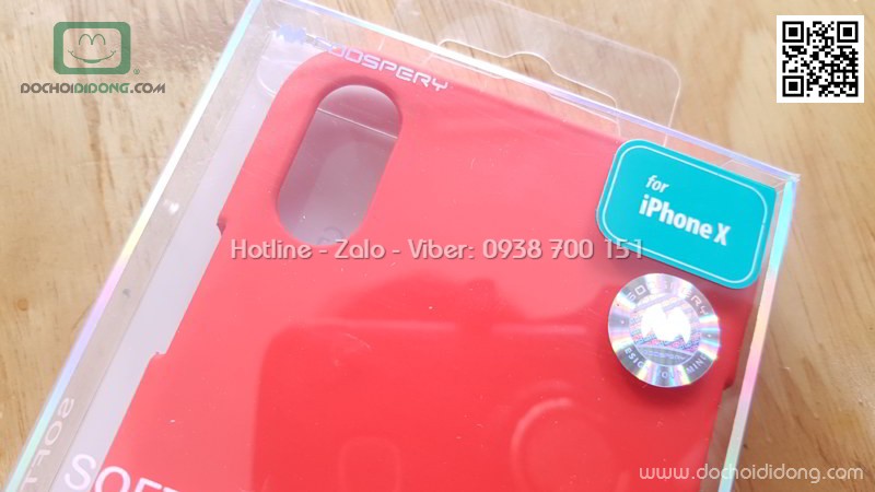 Ốp lưng iPhone X Mercury dẻo siêu mịn