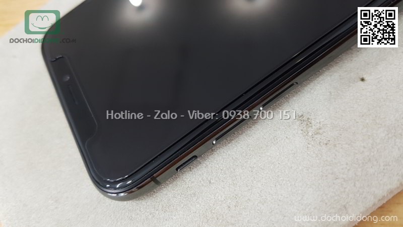 Miếng dán cường lực full màn hình iPhone X XS Benks viền cứng khoét cảm biến