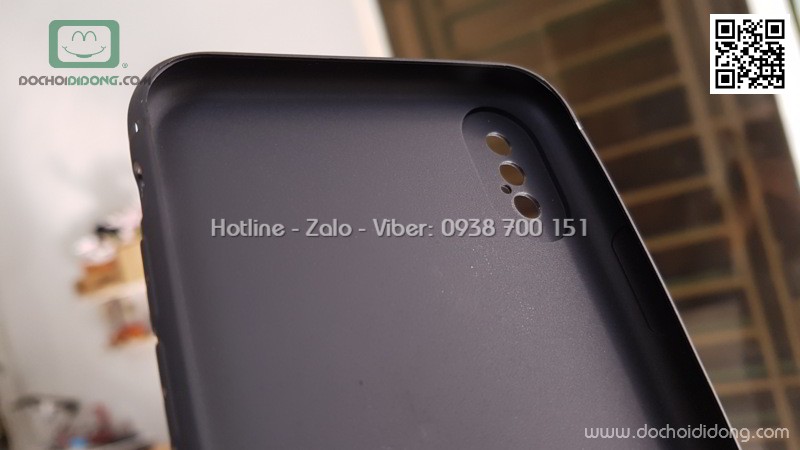 Ốp lưng iPhone X XS Zacase bảo vệ camera dẻo nhám lưng kín