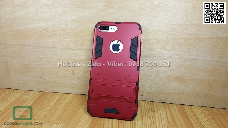 Ốp lưng iPhone 8 Plus Iron Man chống sốc có chống lưng