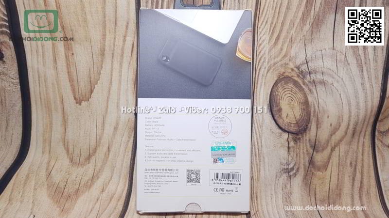 Ốp lưng pin dự phòng iPhone XS Max Usams 4000mah