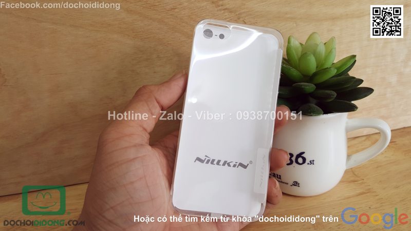 Ốp lưng iPhone 5 5s SE Nillkin dẻo trong siêu mỏng