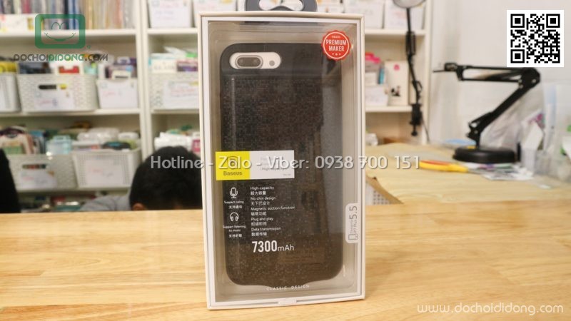 Ốp lưng sạc dự phòng iPhone 7 Plus Baseus 7300mAh