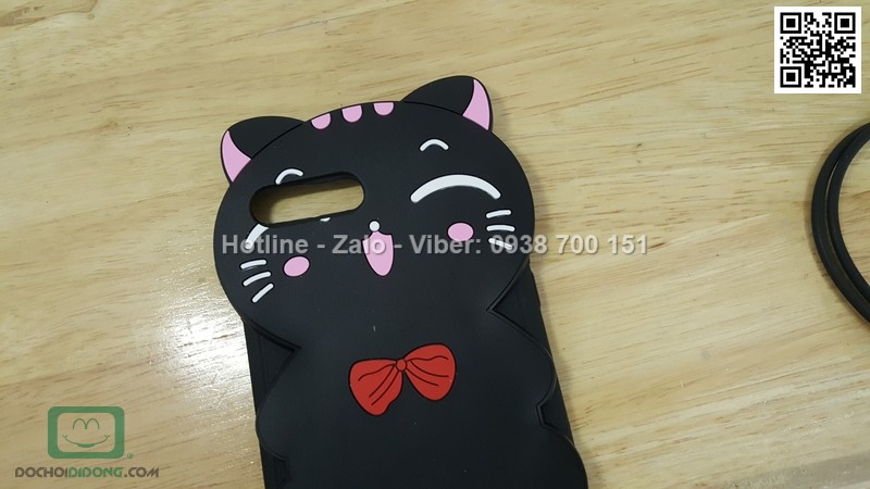 Ốp lưng iPhone 7 Plus dẻo hình thú có dây đeo