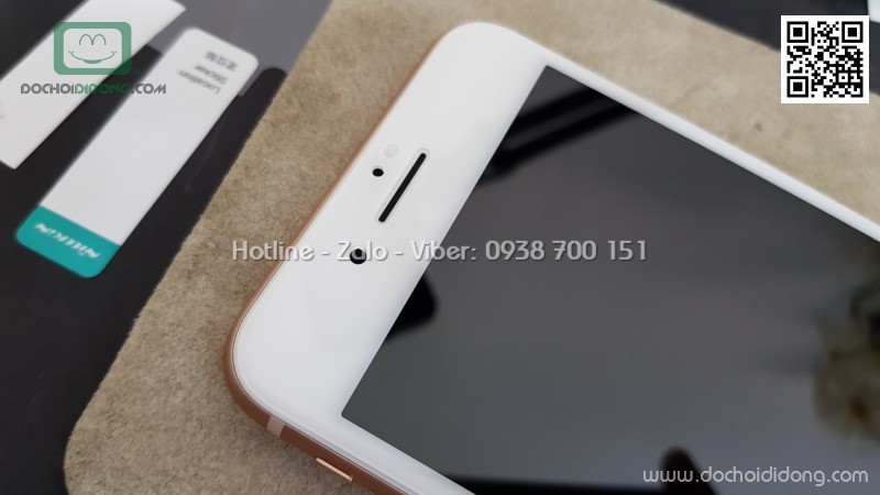 Miếng dán cường lực full màn hình iPhone 7 8 Plus ANANK 3D 9H kèm dán sau