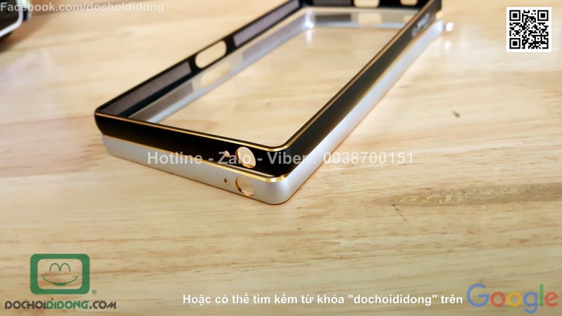 Ốp viền Sony Xperia Z5 nhôm phay chốt gài