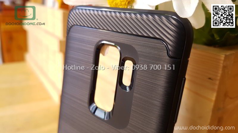 Ốp lưng Samsung S9 Plus Ringke Onyx vân kim loại