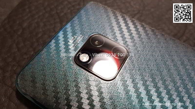 Miếng dán mặt lưng Huawei Mate 20 Pro vân carbon