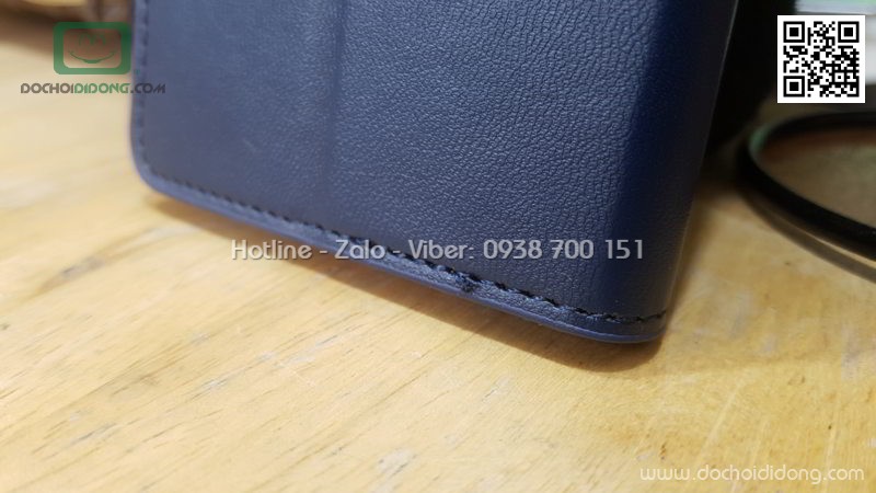 Bao da iPhone X XS Mercury Goospery quai gài nhét card