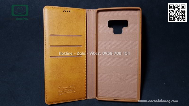 Bao da Samsung Note 9 Nuoku Gentle 2 Series vân da