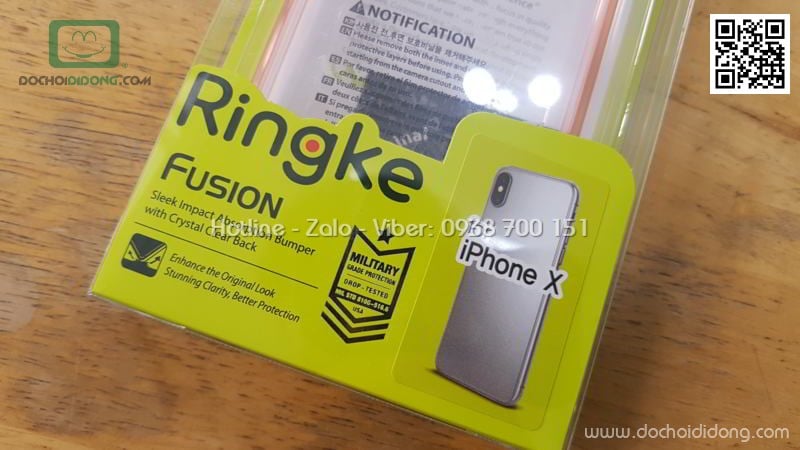 Ốp lưng iPhone XS Ringke Fusion