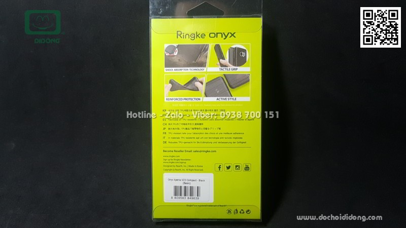 Ốp lưng Sony XZ2 Compact Ringke Onyx vân kim loại