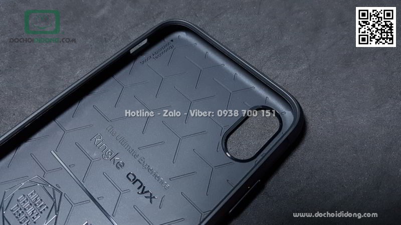 Ốp lưng iPhone Xr Ringke Onyx vân kim loại