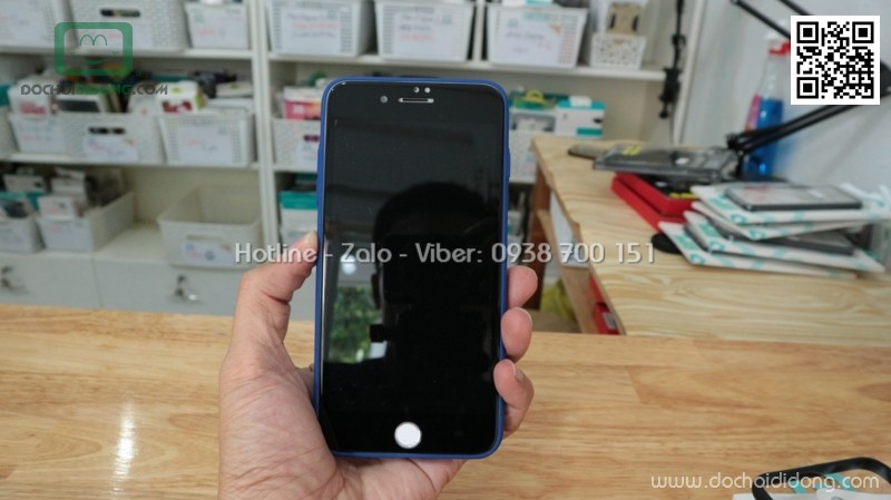 Ốp lưng iPhone 7 Plus iSmile viền màu lưng trong cứng mỏng