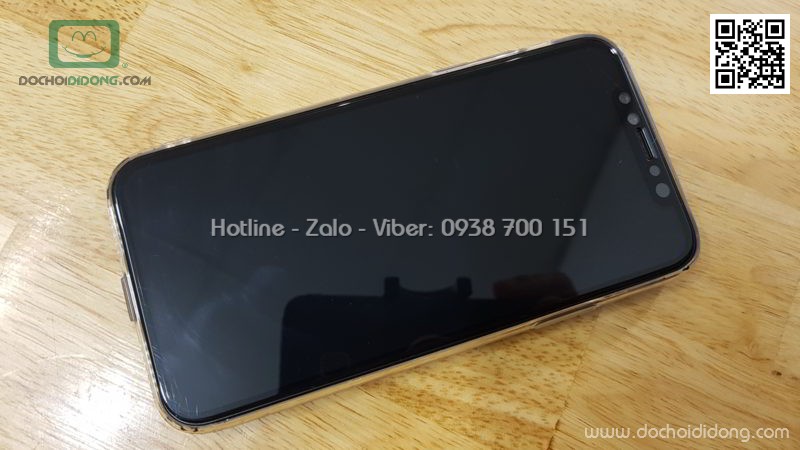 Ốp lưng iPhone X XS Zacase dẻo trong có nắp đậy cống sạc