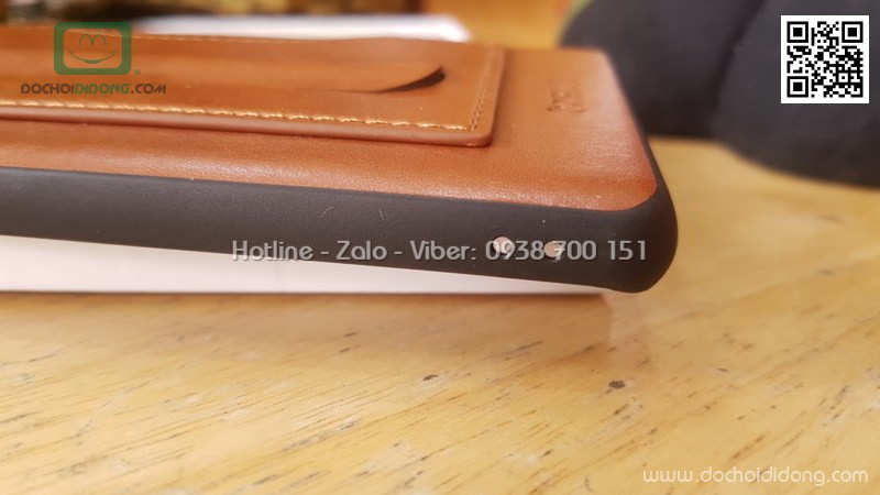 Ốp lưng Samsung Note 8 Coblue Brackert Series giả da kèm ví có chống lưng