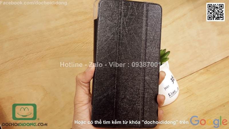 Bao da Lenovo Phab dạng flip mỏng