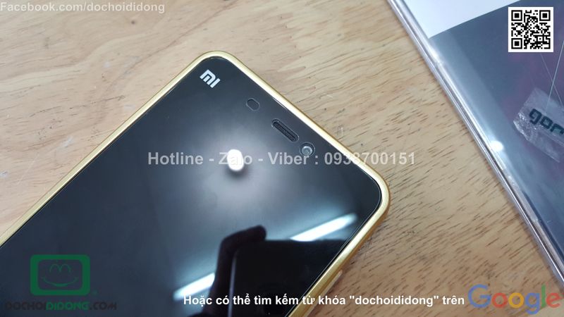 Ốp lưng Xiaomi Mi 5 viền nhôm lưng tráng gương