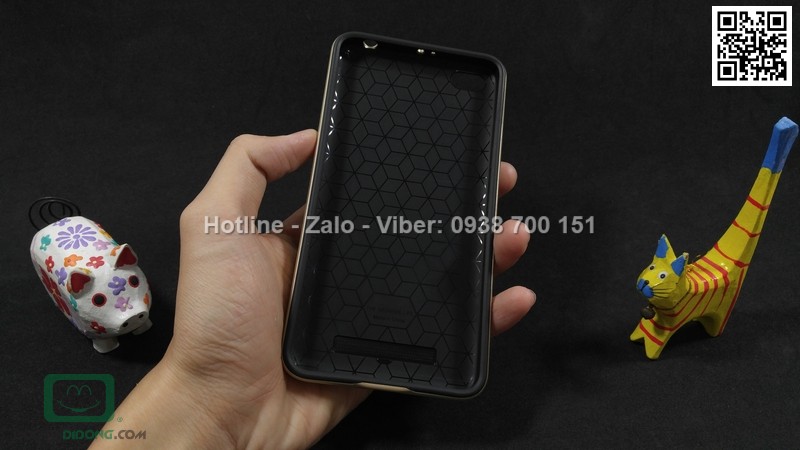 Ốp lưng Xiaomi Redmi 4 Likgus chống sốc vân carbon