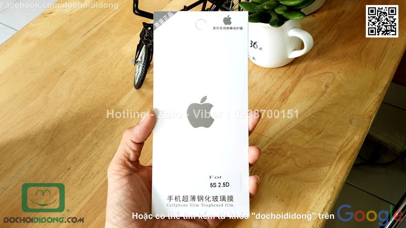 Miếng dán cường lực iPhone 5 5s SE 9H