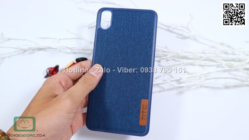 Ốp lưng HTC Desire 728 dẻo vân vải bố