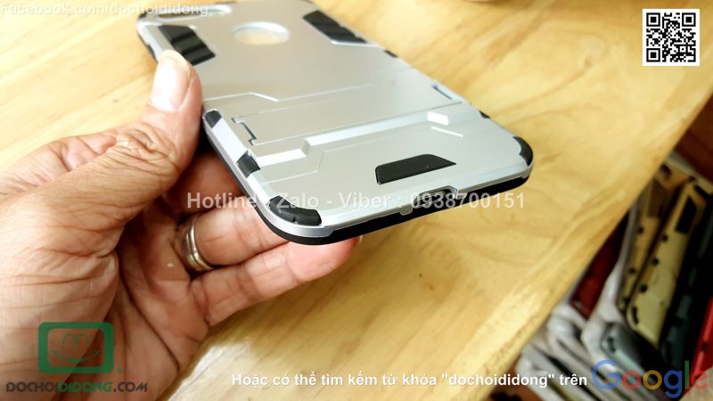 Ốp lưng iPhone 7 Plus Iron Man chống sốc có chống lưng