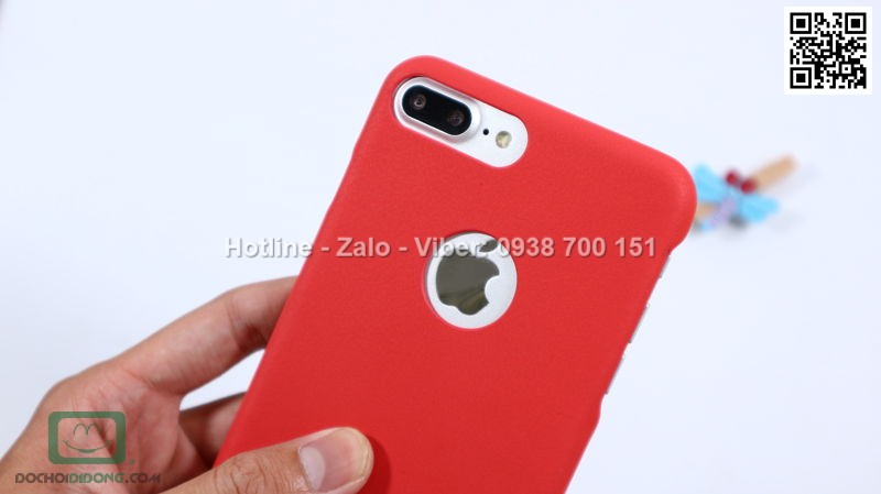 Ốp lưng iPhone 8 Plus G Case vân da cao cấp êm ái