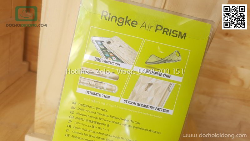 Ốp lưng iPhone X Ringke Air Prism kim tuyến