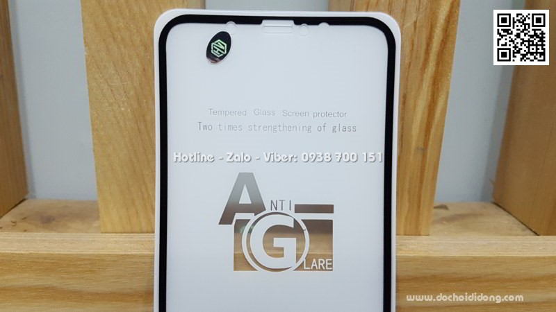 Miếng dán cường lực iPhone XR full màn hình nhám chống vân tay