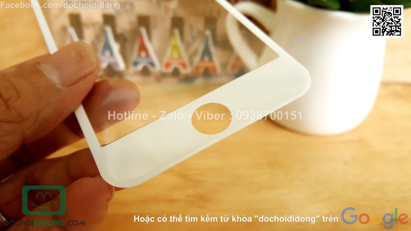 Miếng dán màn hình iPhone 8 Baseus full màn hình 9H