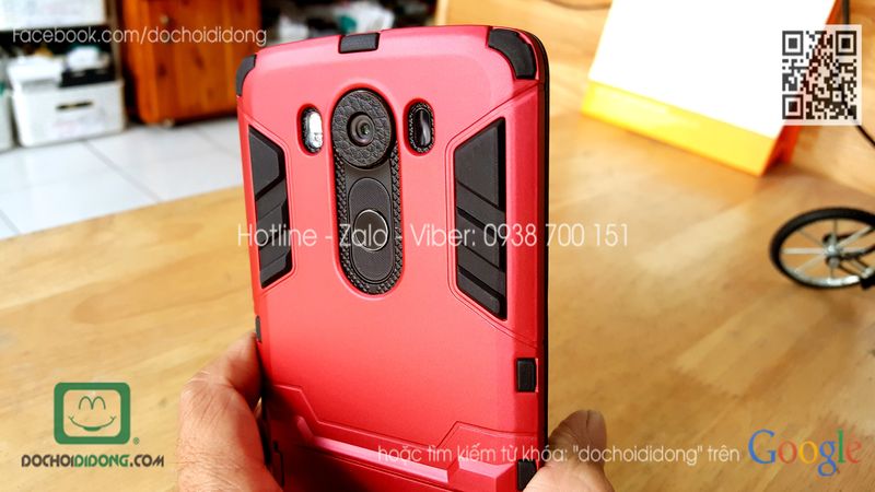 Ốp lưng LG V10 Iron Man chống sốc có chống lưng