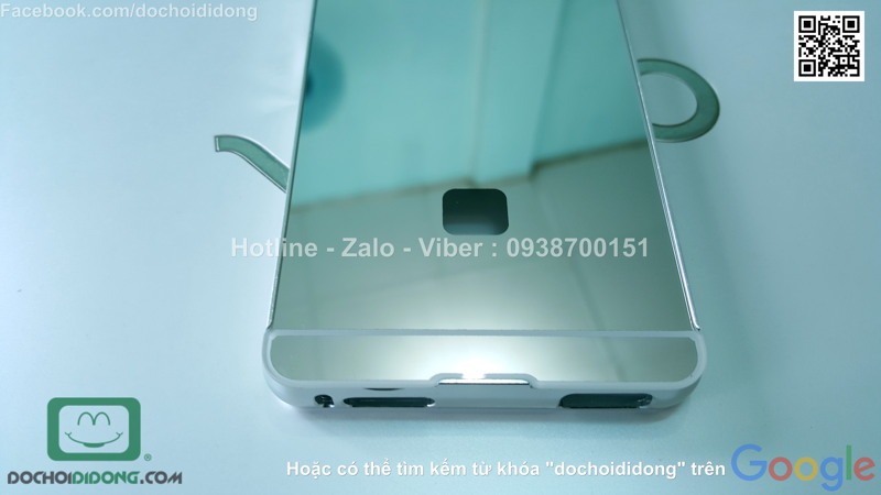 Ốp lưng Xiaomi Mi 5 viền nhôm lưng tráng gương