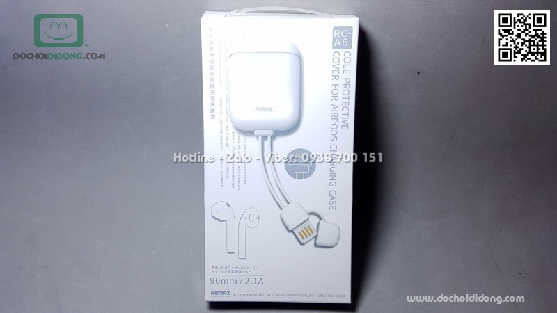 Hộp đựng AirPod Remax RCA6 có dây sạc tiện lợi