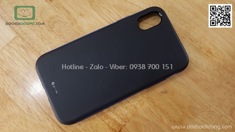 Ốp lưng iPhone X Baseus Bumper viền gân 3 lớp