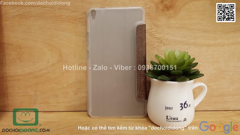 Bao da Lenovo Phab dạng flip mỏng