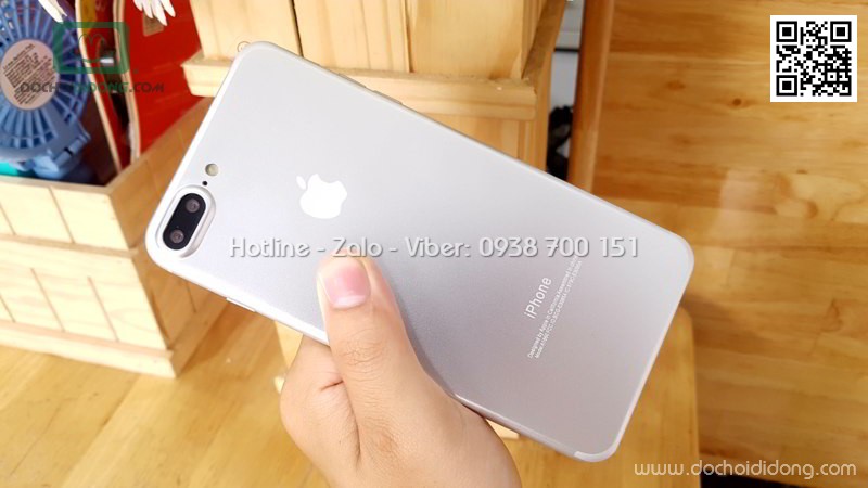 Miếng dán cường lực iPhone 7 8 Plus full màn hình nhôm xước kèm dán sau