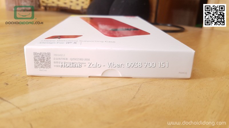 Ốp lưng iPhone X XS Baseus Happy Watching Supporting có chống lưng