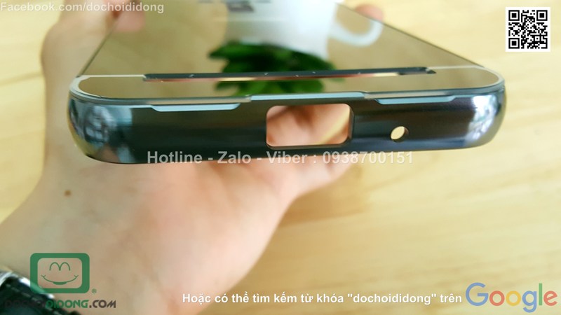 Ốp lưng Asus ZenFone 2 Laser ZE550KL viền nhôm lưng tráng gương