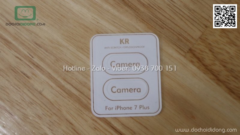 Bộ hai miếng dán cường lực camera sau iPhone 7 Plus Benks 9H