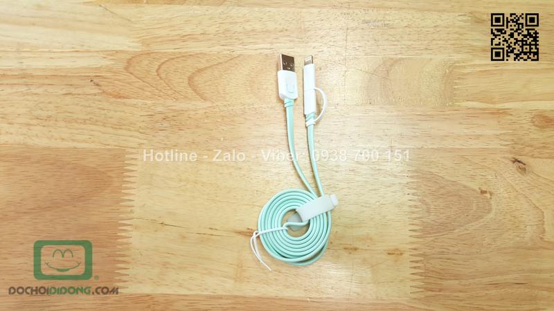 Cáp 2 trong 1 Usams microUSB Lightning