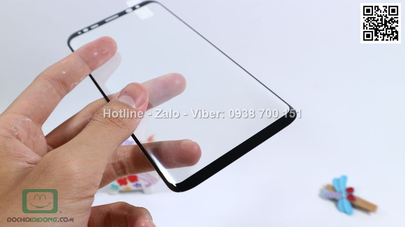 Miếng dán cường lực Samsung Galaxy S8 Plus Baseus 3D chính hãng