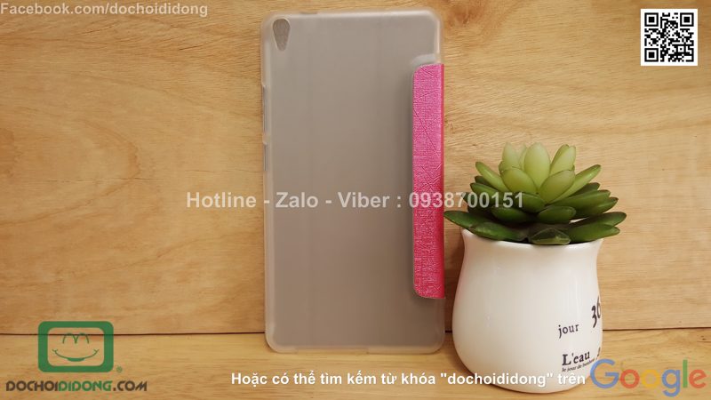 Bao da Lenovo Phab dạng flip mỏng