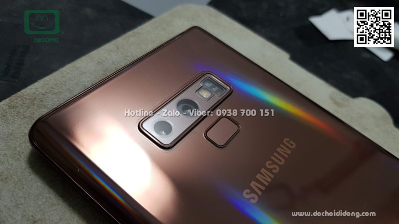 Miếng dán full lưng Samsung Note 9 Aurora đổi màu