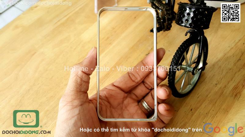 Ốp viền iPhone 4 4s nhôm phay chốt gài