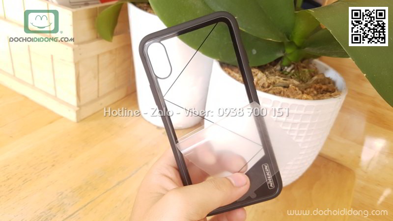 Ốp lưng iPhone X XS Nillkin Tempered lưng kính