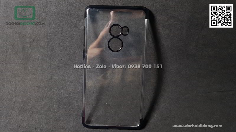 Ốp lưng Xiaomi Mi Mix 2 Zacase dẻo trong viền màu chống sốc