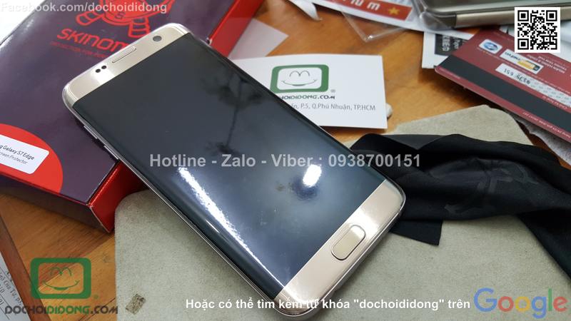 Miếng dán màn hình Samsung S7 Edge Skinomi full screen loại trong