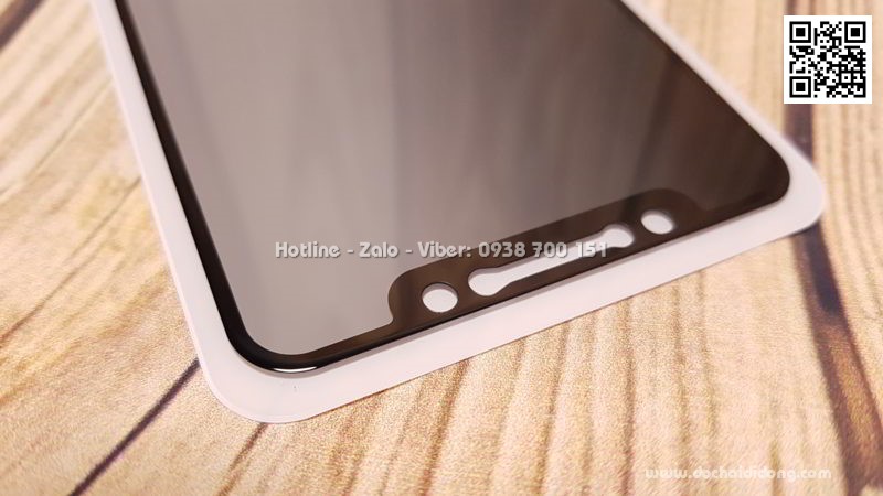 Miếng dán cường lực full màn hình Xiaomi Mi 8 Zacase 3D Elite chống nhìn trộm