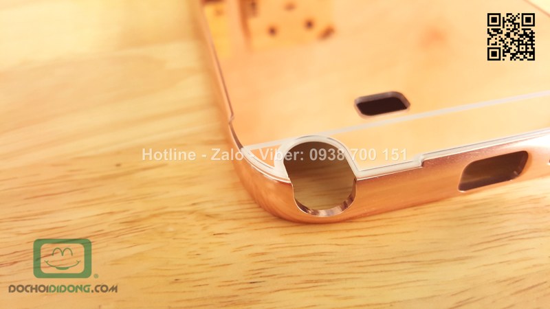 Ốp lưng Samsung Galaxy Note 2 viền nhôm lưng tráng gương