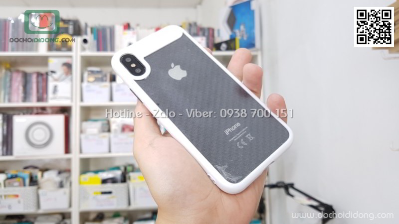 Ốp lưng iPhone X XS Zacase dẻo trong viền màu